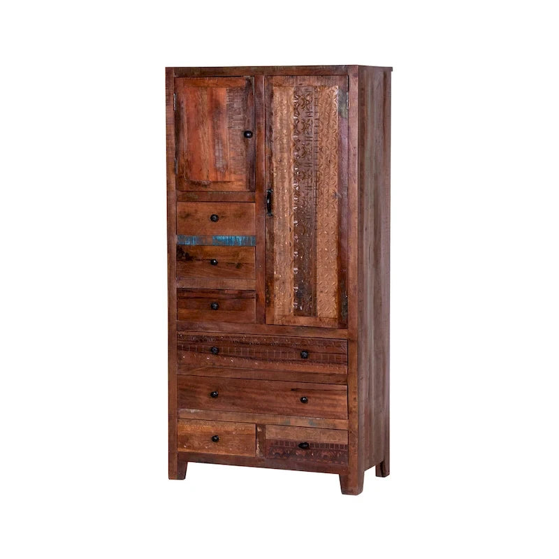 Solid Wood Freestanding Wardrobe Cabinet