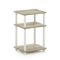 3-Tier End Table, Sonoma Oak/White