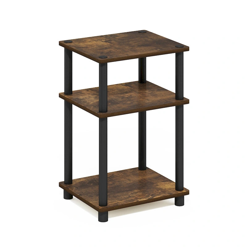 3-Tier End Table, Sonoma Oak/White