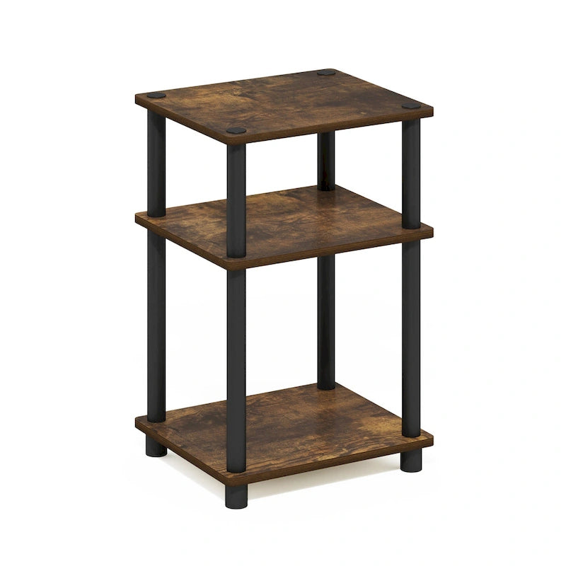 3-Tier End Table, Sonoma Oak/White