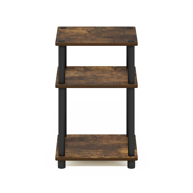 3-Tier End Table, Sonoma Oak/White