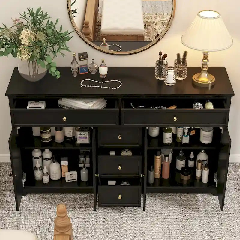 Modern Lacquered Dresser Sideboard Storage Cabinet