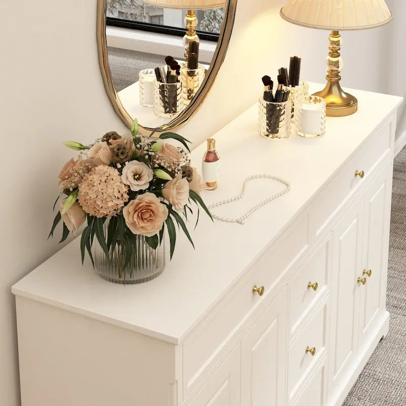 Modern Lacquered Dresser Sideboard Storage Cabinet