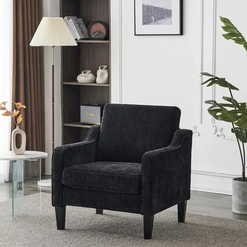 Mid Century Modern Fabric Accent Chair