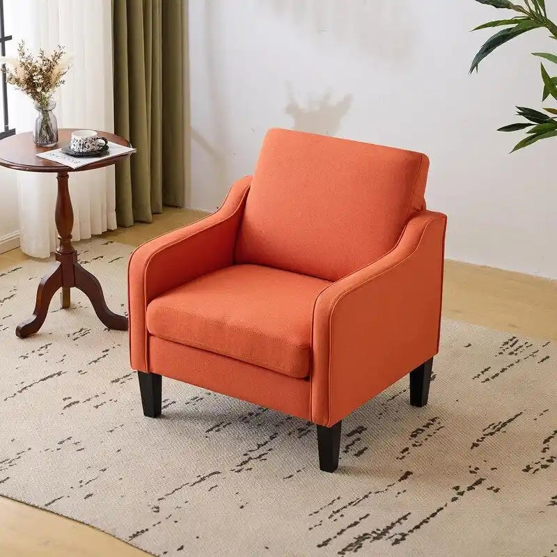 Mid Century Modern Fabric Accent Chair