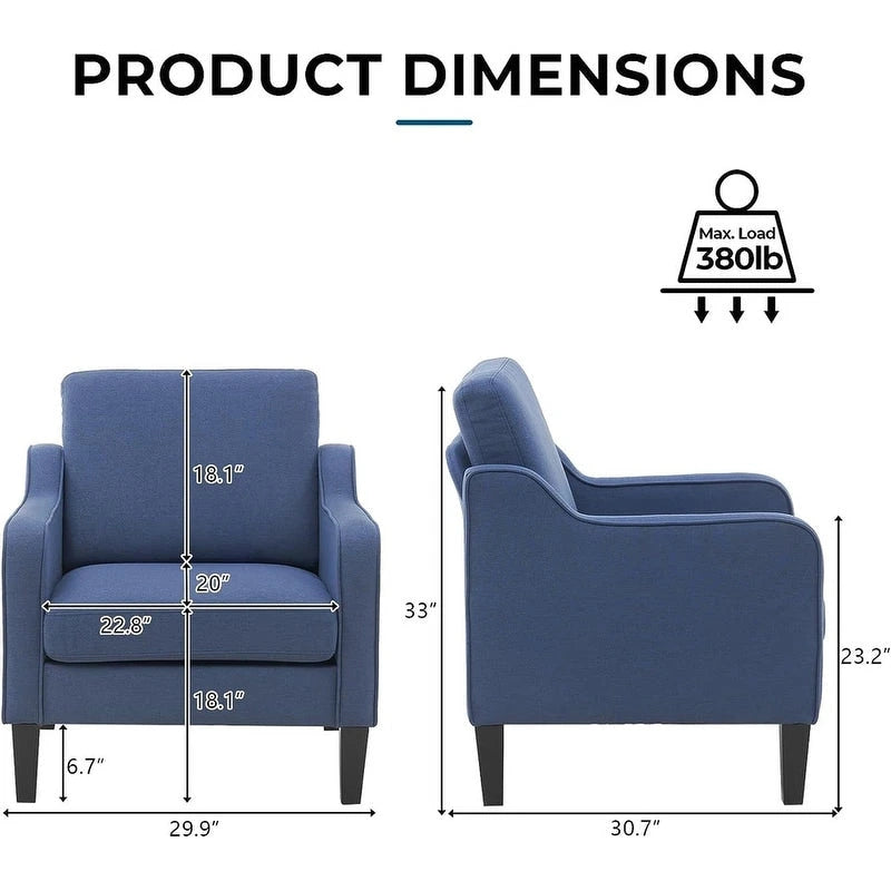 Mid Century Modern Fabric Accent Chair
