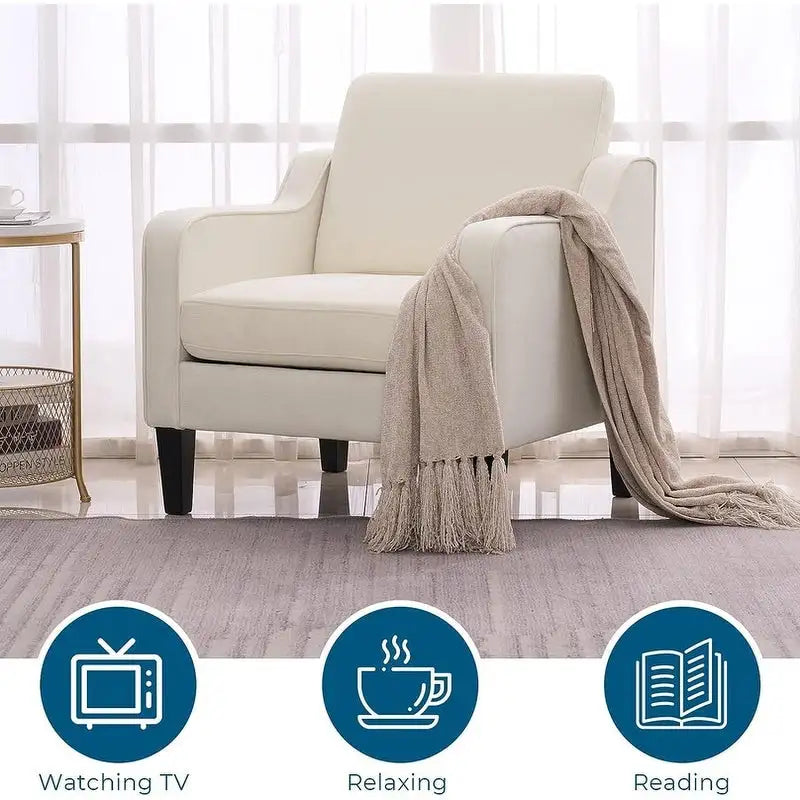 Mid Century Modern Fabric Accent Chair