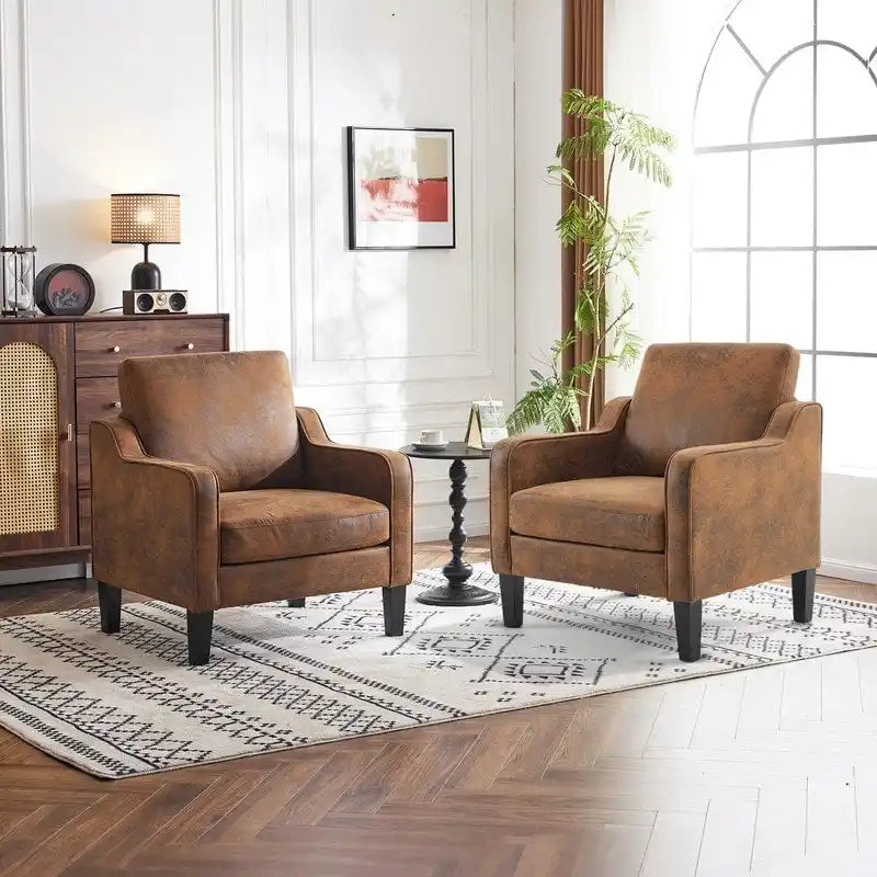 Mid Century Modern Fabric Accent Chair