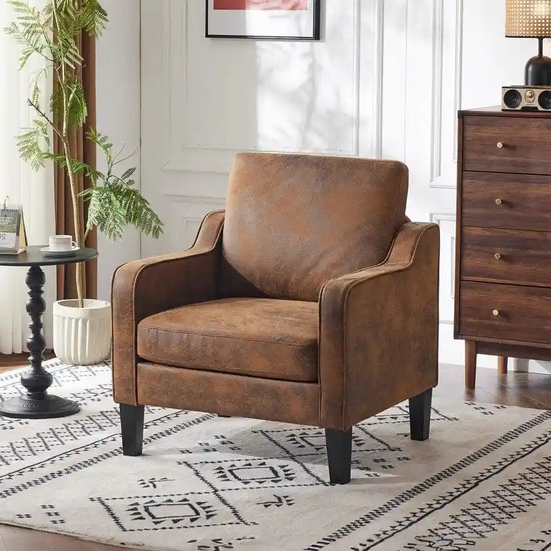 Mid Century Modern Fabric Accent Chair