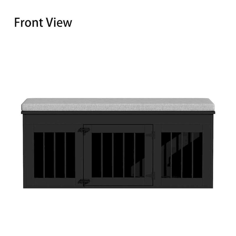 Wooden Dog Crate & Home Bench - 47.2"