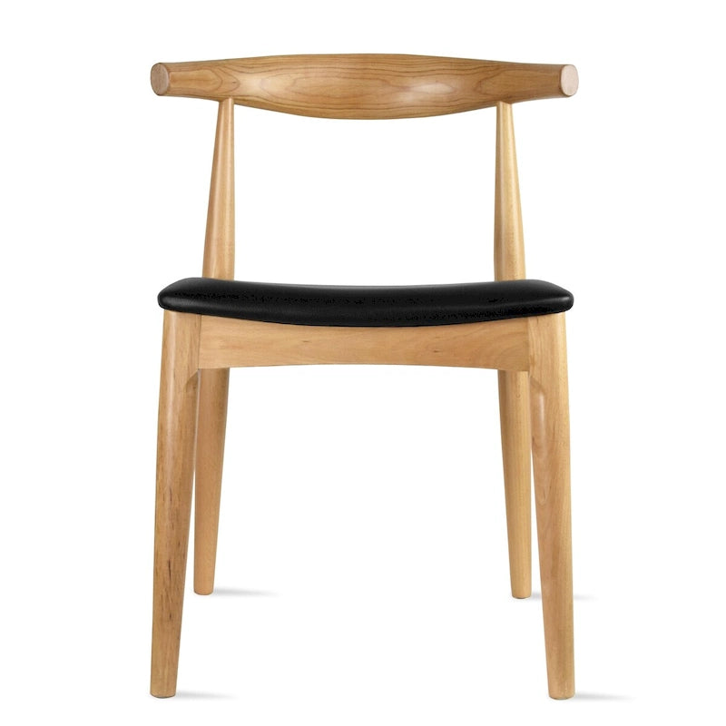 Wood Dining Chairs with PU Leather or Fabric Cushion Seat