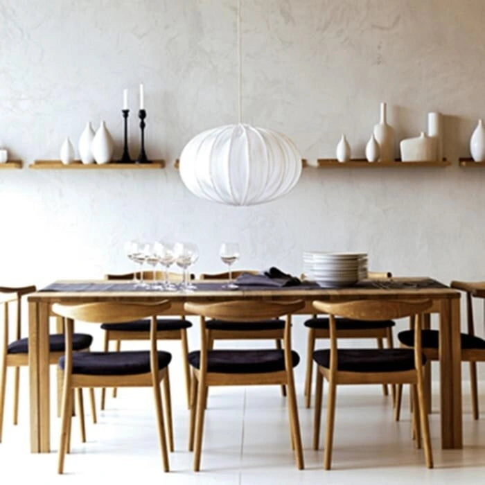 Wood Dining Chairs with PU Leather or Fabric Cushion Seat