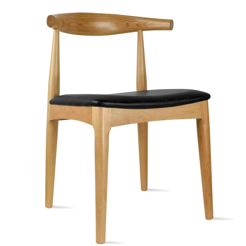 Wood Dining Chairs with PU Leather or Fabric Cushion Seat