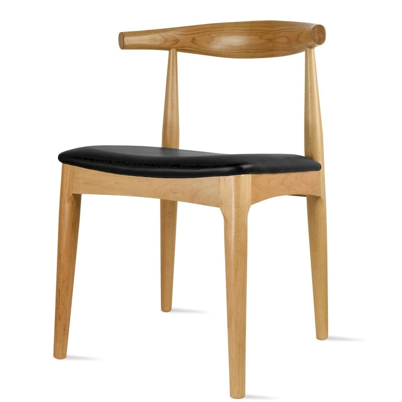 Wood Dining Chairs with PU Leather or Fabric Cushion Seat