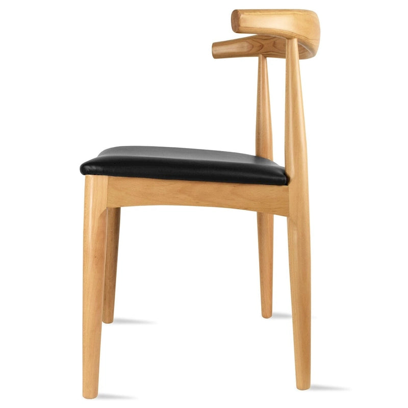 Wood Dining Chairs with PU Leather or Fabric Cushion Seat