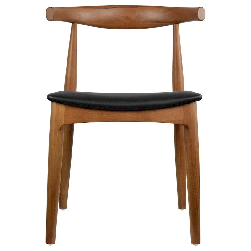 Wood Dining Chairs with PU Leather or Fabric Cushion Seat