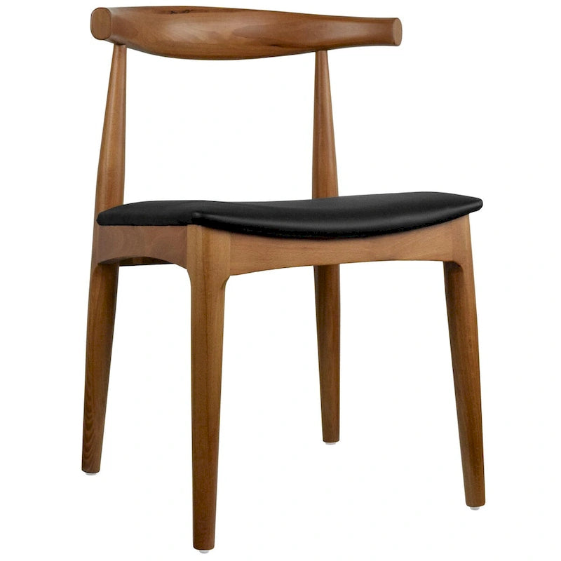 Wood Dining Chairs with PU Leather or Fabric Cushion Seat