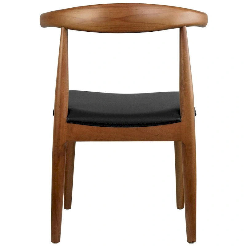 Wood Dining Chairs with PU Leather or Fabric Cushion Seat
