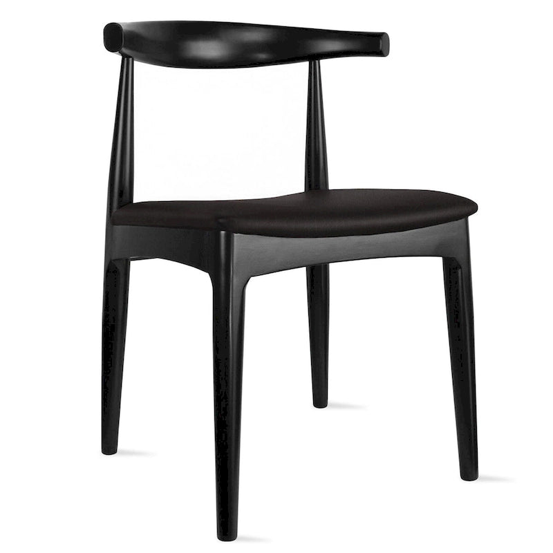 Wood Dining Chairs with PU Leather or Fabric Cushion Seat
