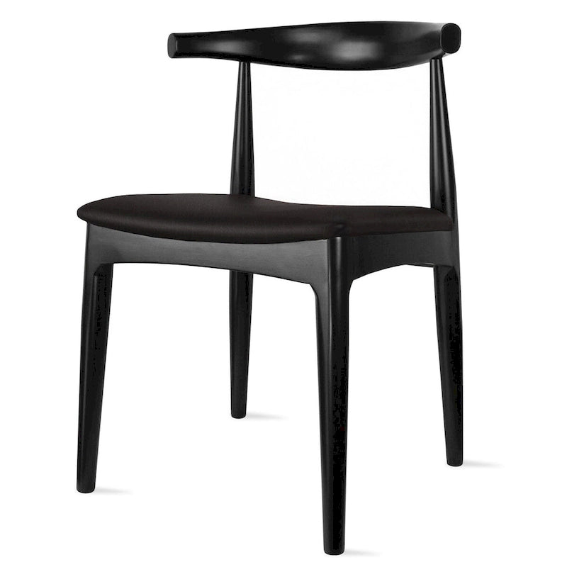 Wood Dining Chairs with PU Leather or Fabric Cushion Seat