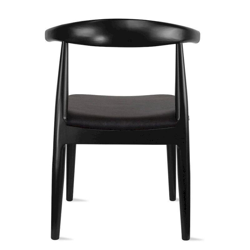 Wood Dining Chairs with PU Leather or Fabric Cushion Seat