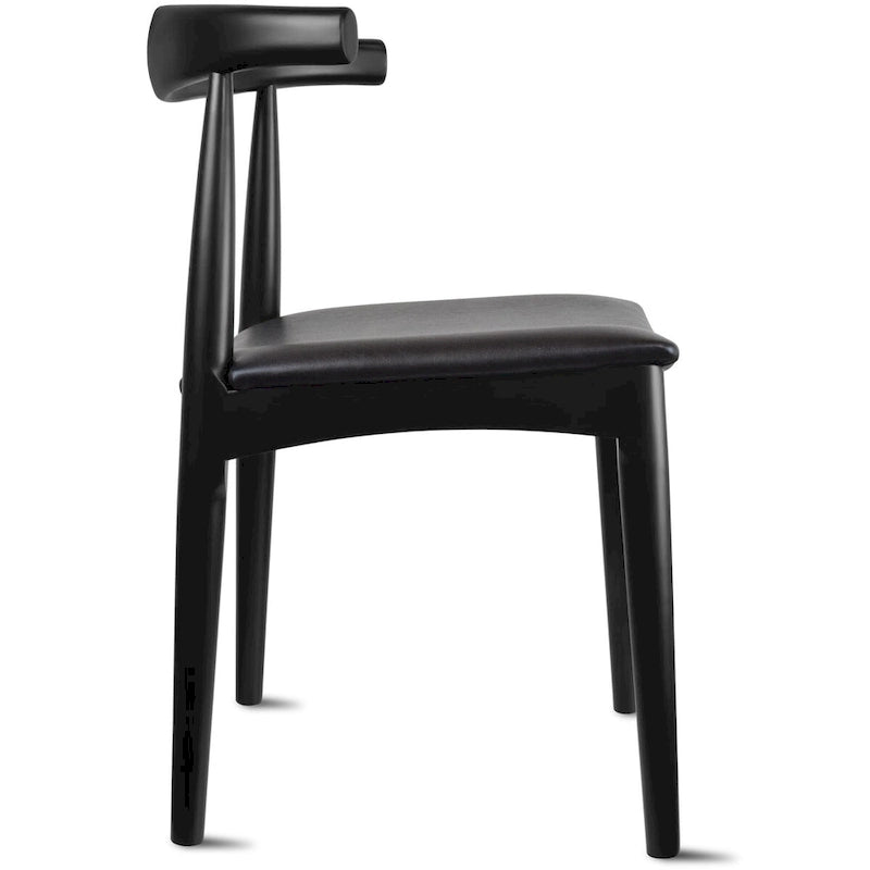 Wood Dining Chairs with PU Leather or Fabric Cushion Seat