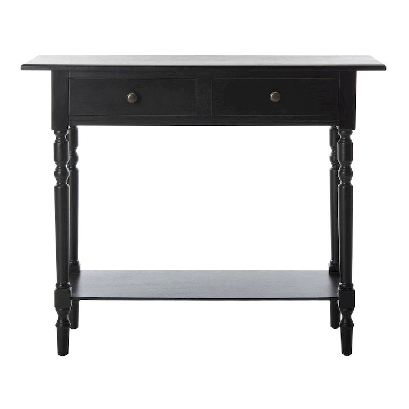 Grey 2-Drawer Console Table - 38W x 13D x 32H
