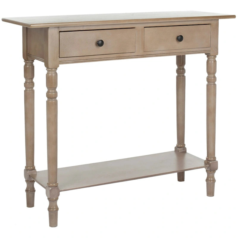 Grey 2-Drawer Console Table - 38W x 13D x 32H
