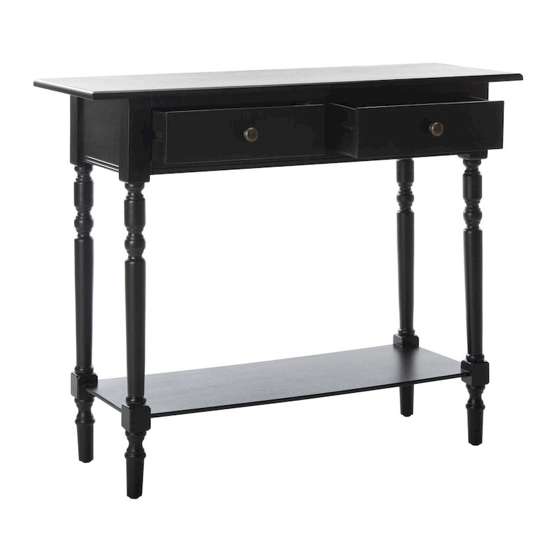 Grey 2-Drawer Console Table - 38W x 13D x 32H