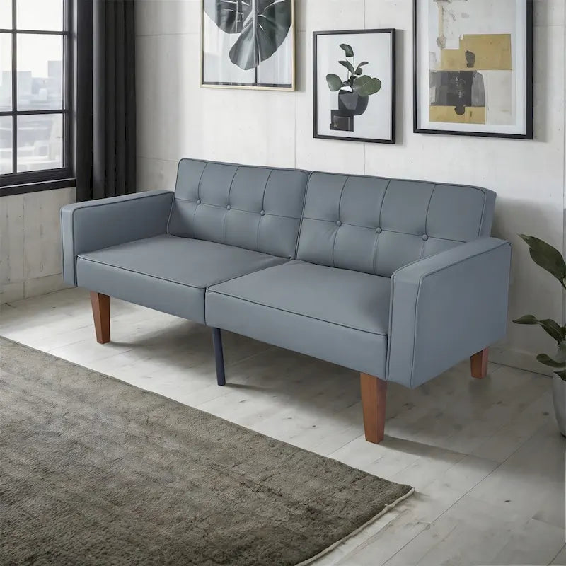 Convertible Sofa Bed with 2 Pillows