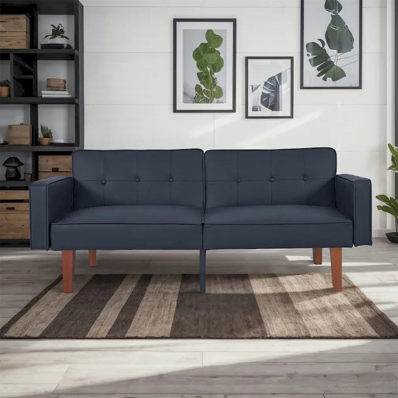 Convertible Sofa Bed with 2 Pillows