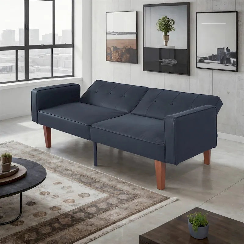 Convertible Sofa Bed with 2 Pillows