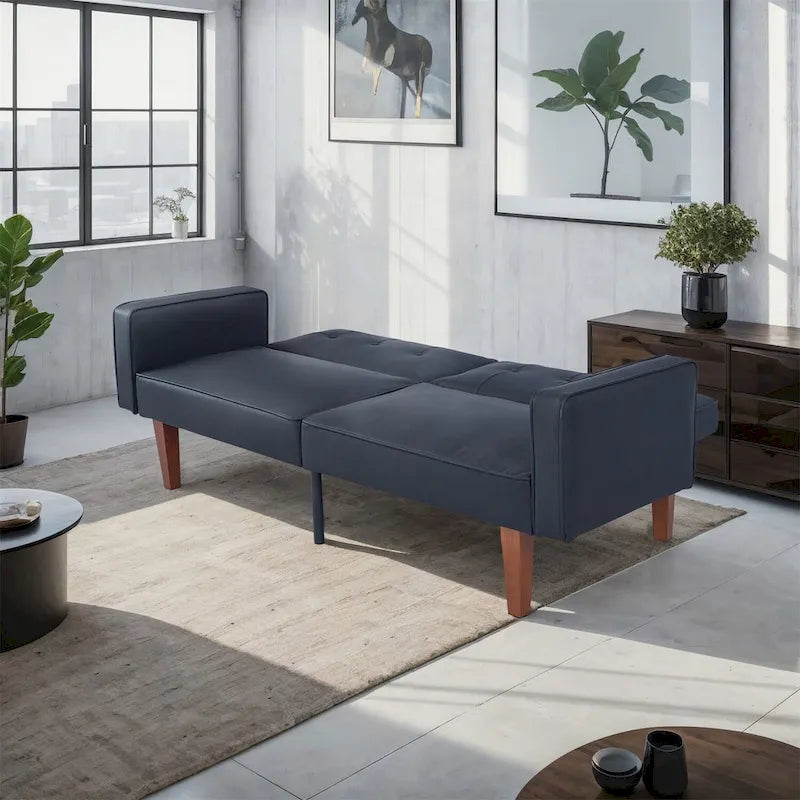 Convertible Sofa Bed with 2 Pillows