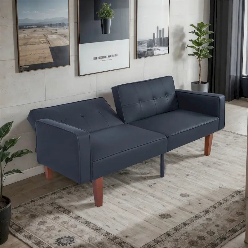 Convertible Sofa Bed with 2 Pillows
