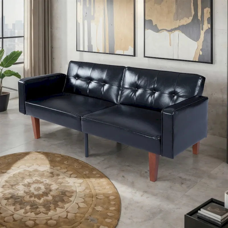 Convertible Sofa Bed with 2 Pillows