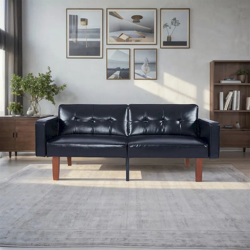 Convertible Sofa Bed with 2 Pillows