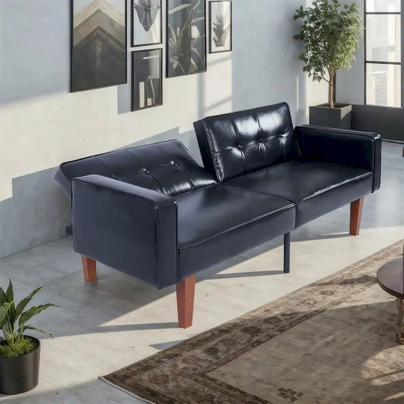Convertible Sofa Bed with 2 Pillows