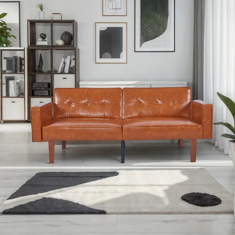 Convertible Sofa Bed with 2 Pillows