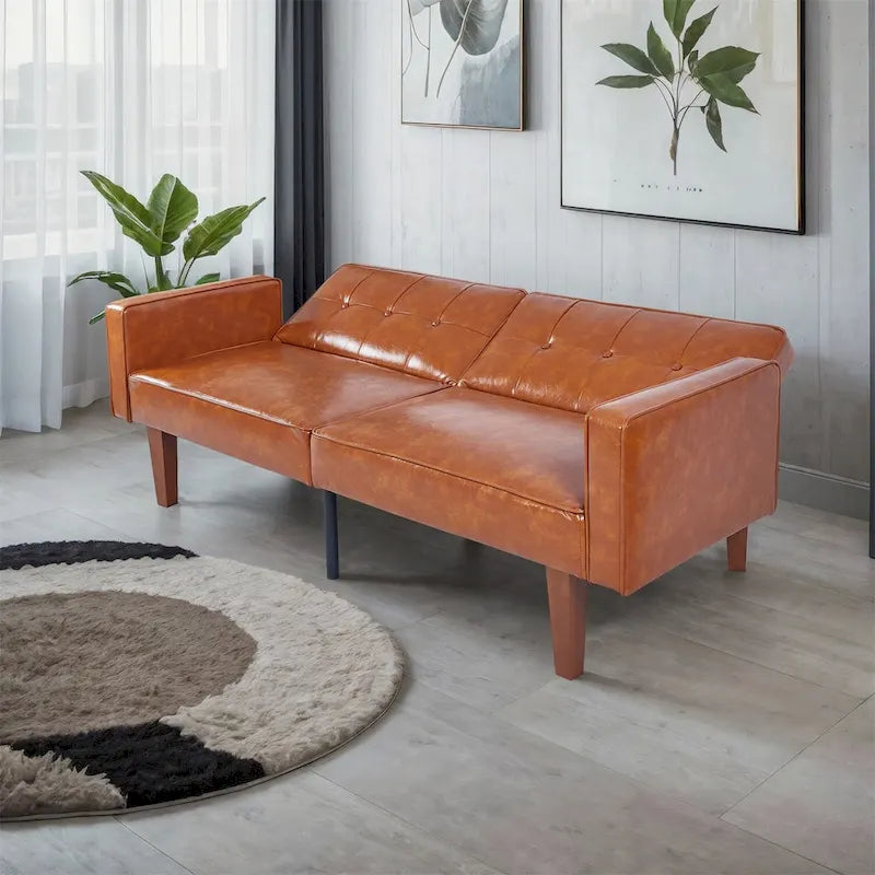 Convertible Sofa Bed with 2 Pillows