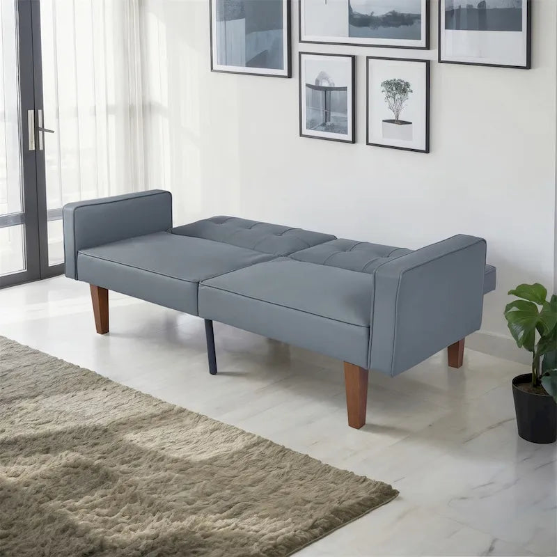 Convertible Sofa Bed with 2 Pillows