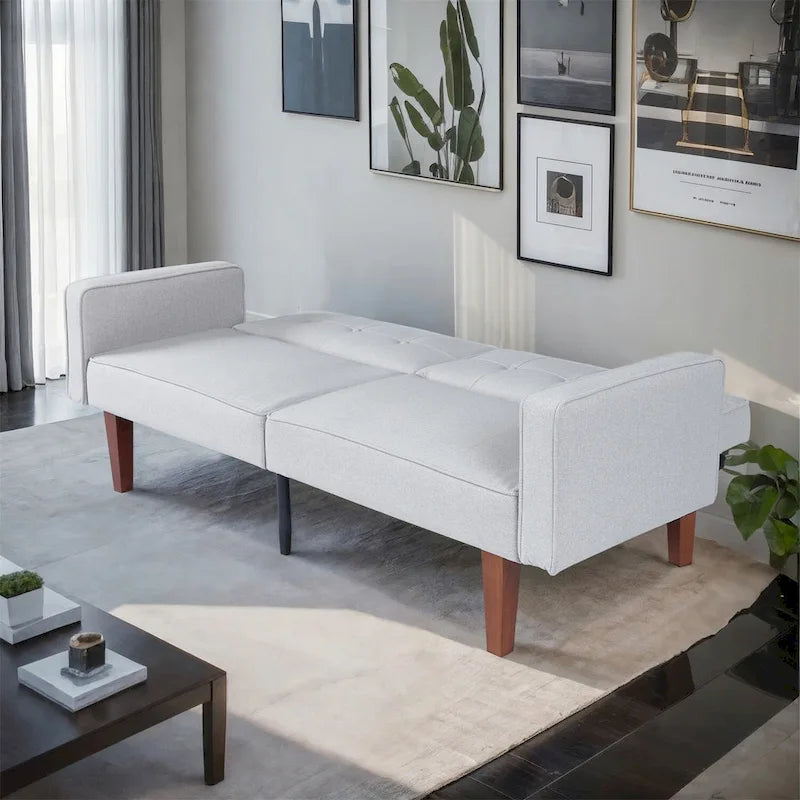 Convertible Sofa Bed with 2 Pillows