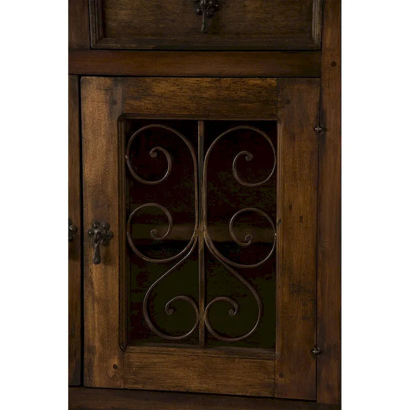 Handmade Reclaimed Barn Wood & Wrought Iron Buffet & Sideboard 54"