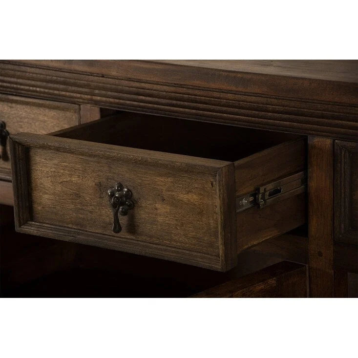 Handmade Reclaimed Barn Wood & Wrought Iron Buffet & Sideboard 54"