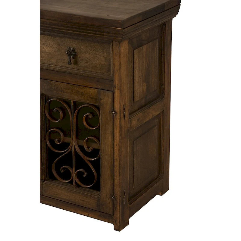 Handmade Reclaimed Barn Wood & Wrought Iron Buffet & Sideboard 54"